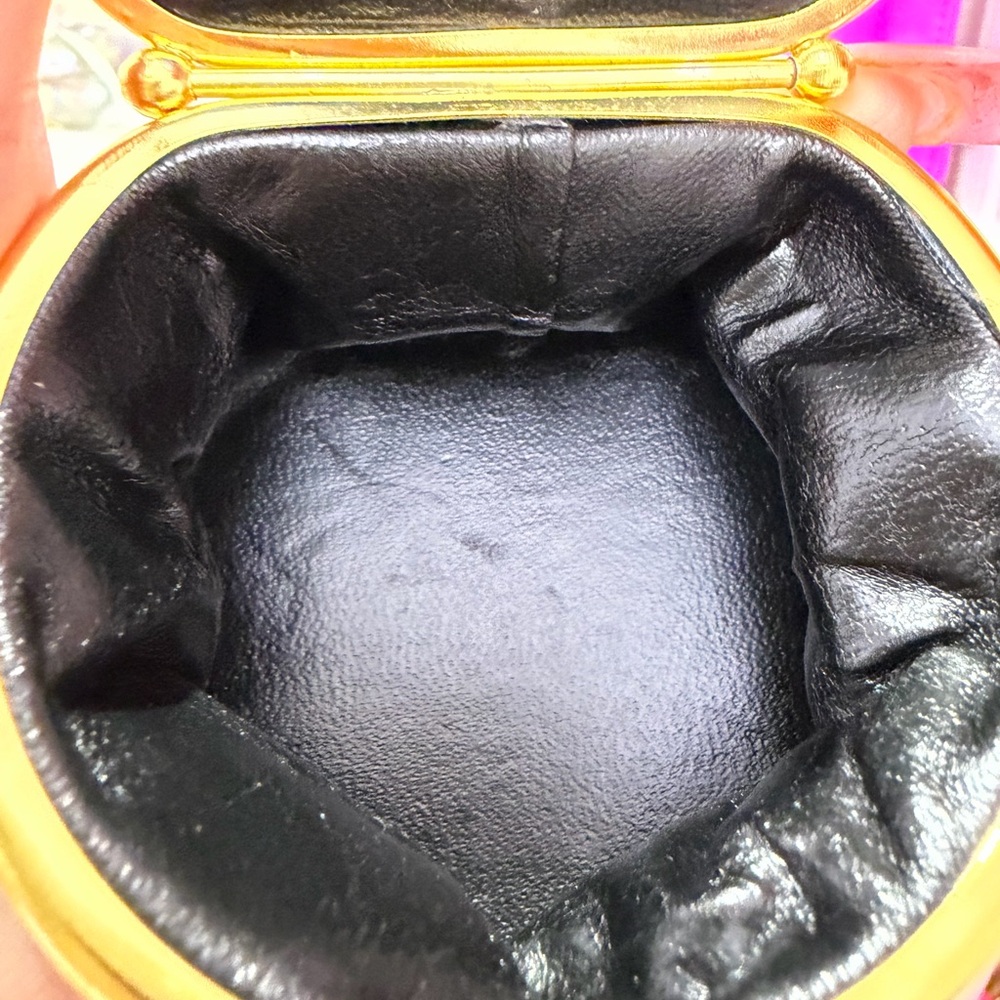 Valentino Garavani Black and Gold Coin Pouch - Picture 12 of 14